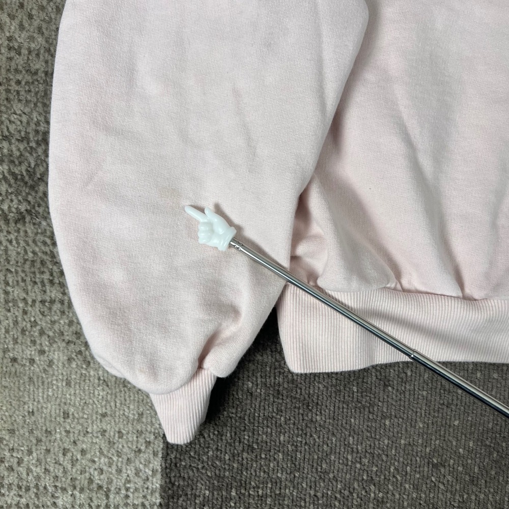 AllSaints London Girls Smallsaints Pink Ruched Sleeve Sweatshirt 7-8Y - Picture 6 of 10